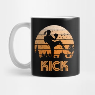 Retro Kick Boxer Girl Mug